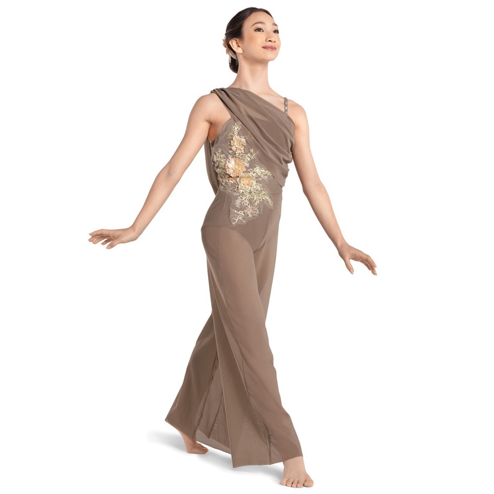 Floral Taupe Dance Costumes